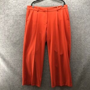 Women's Wide-Leg Cropped Dress Pants - Orange